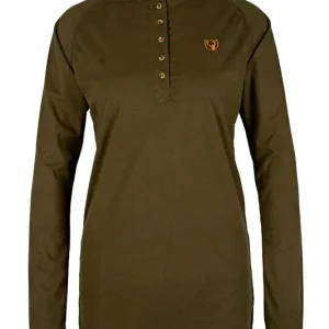 Top-Seller Hubertus Funktionsshirt mit Knopfleiste, Oliv